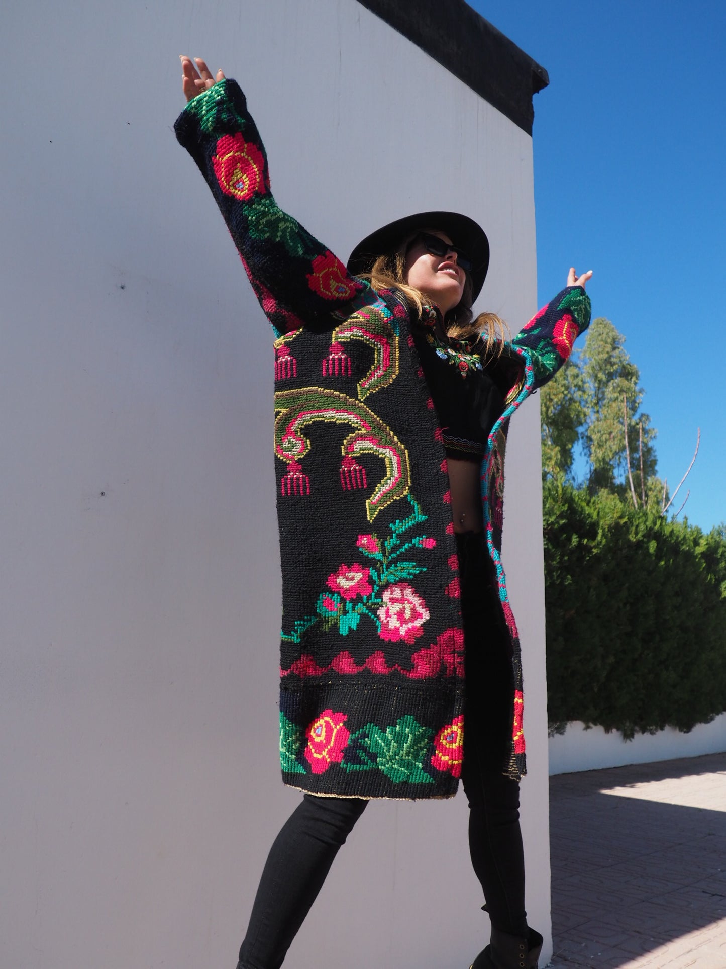 Vintage 1960’s Romanian tapestry jacket up-cycled by Vagabond Ibiza