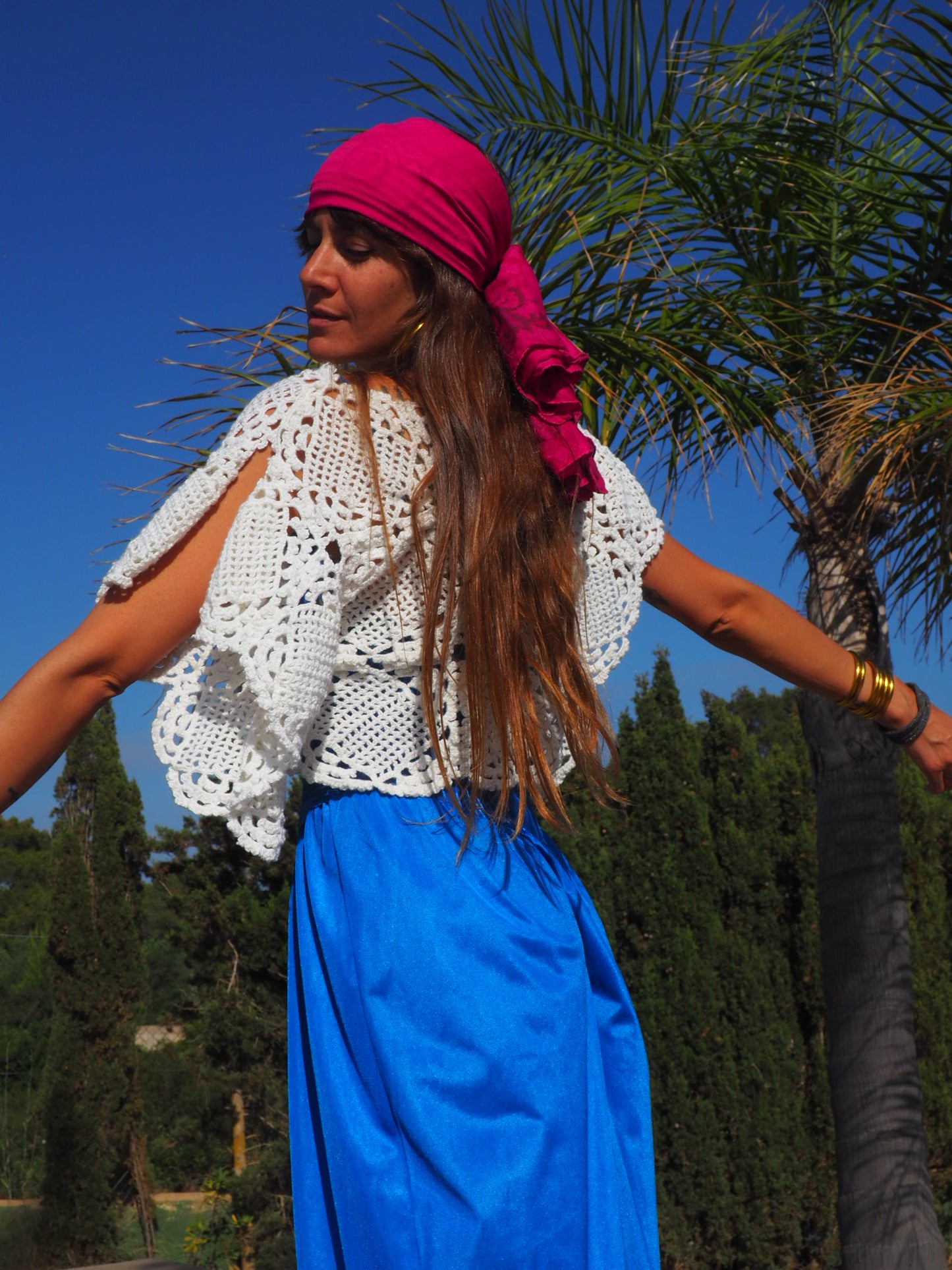Antique handmade lace crochet up-cycled top by Vagabond Ibiza | vagabond ibiza