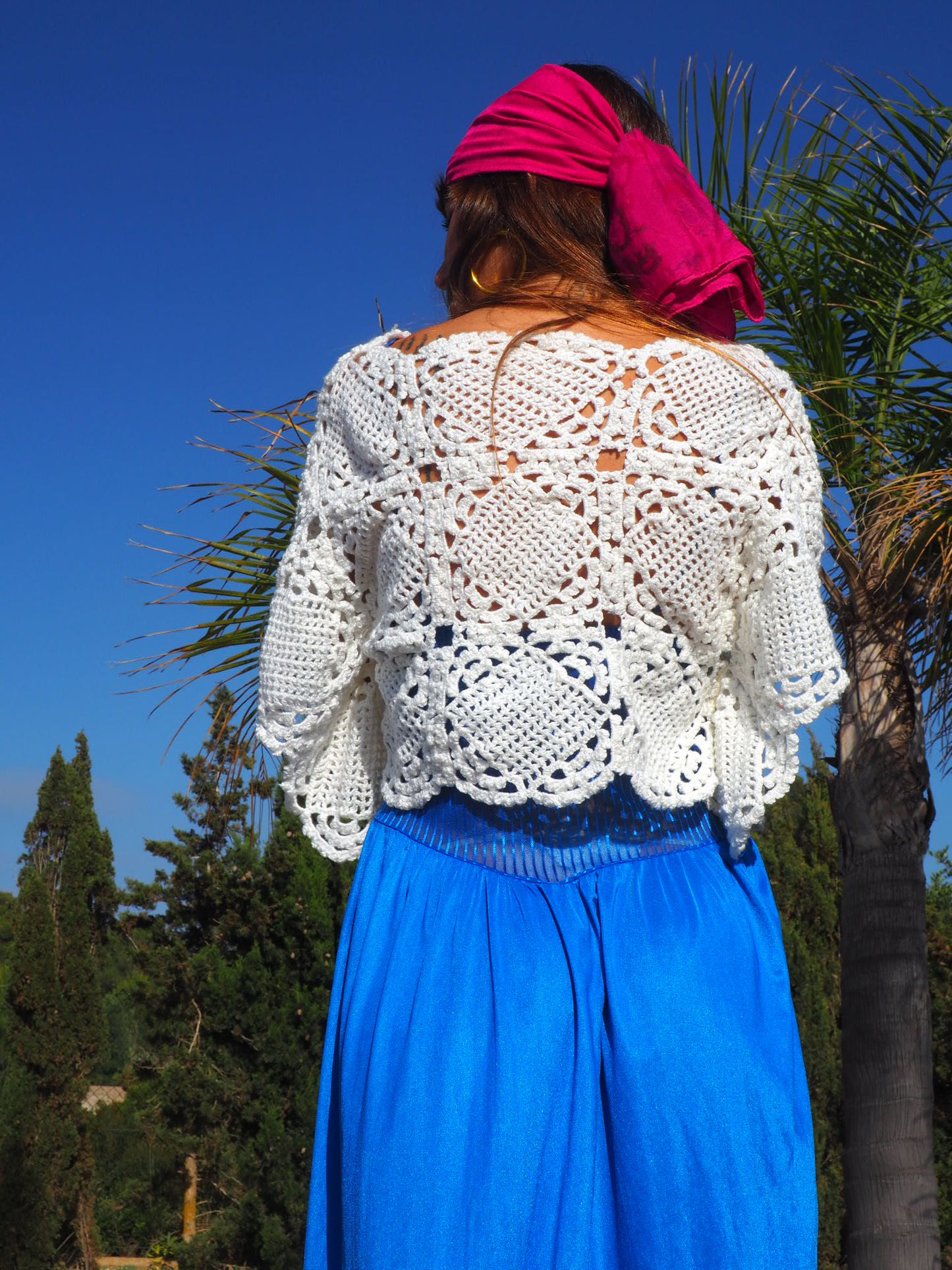 Antique handmade lace crochet up-cycled top by Vagabond Ibiza | vagabond ibiza
