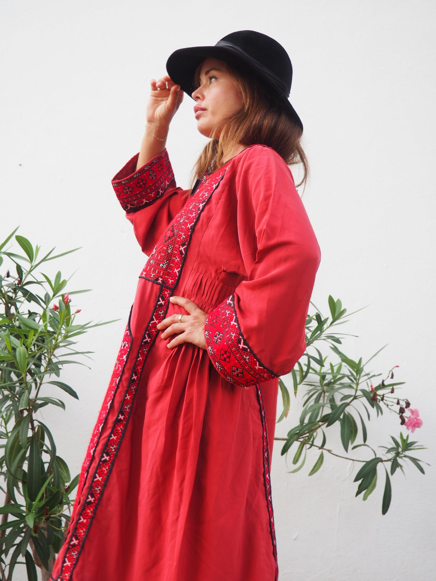 Vintage 1970’s Pakistán hand embroidered Kaftan dress