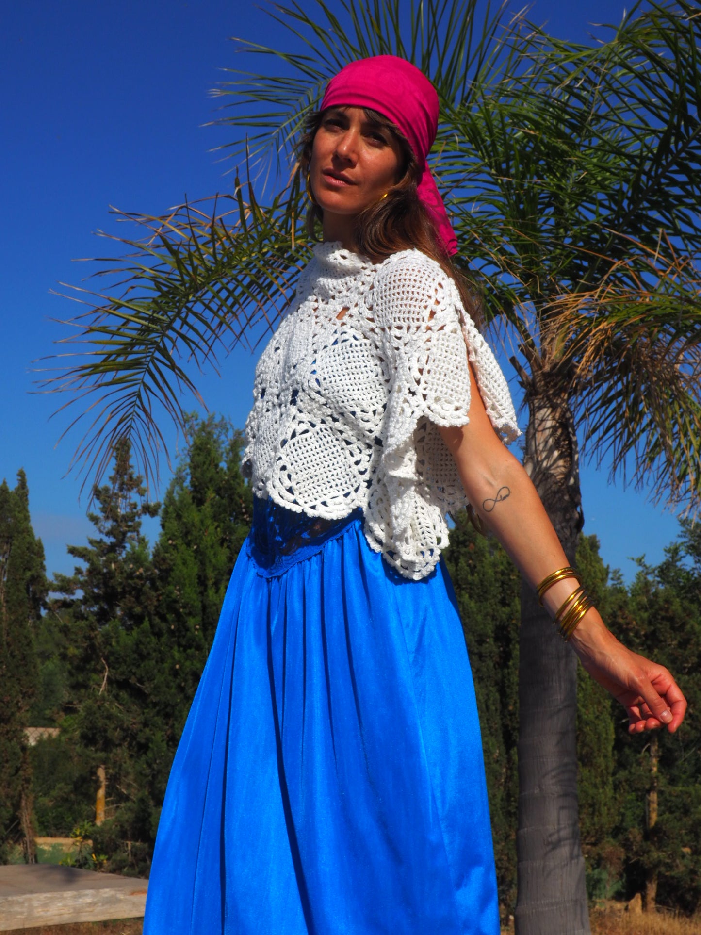 Antique handmade lace crochet up-cycled top by Vagabond Ibiza | vagabond ibiza