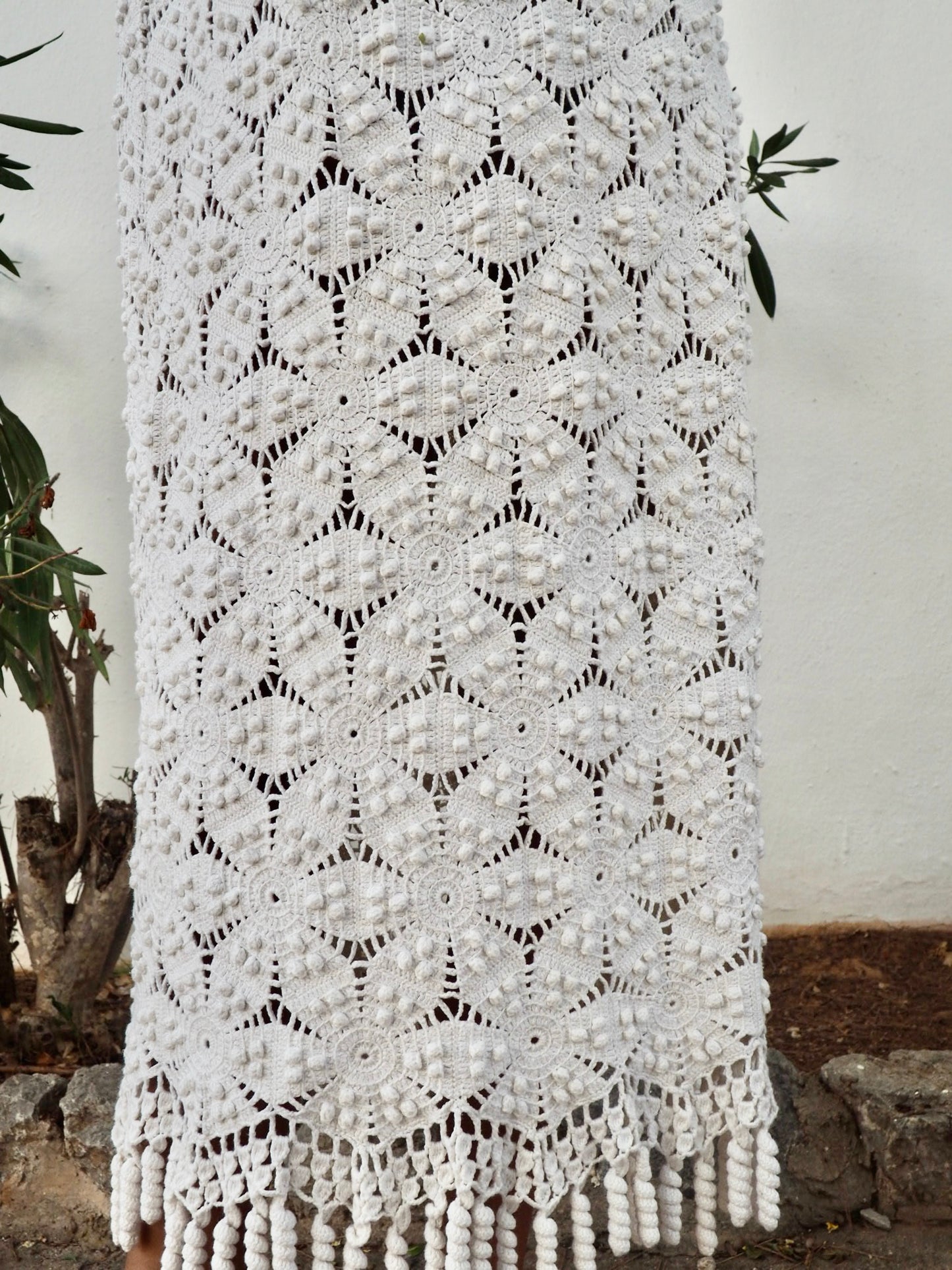 Amazing one off a kind white vintage crochet dress up-cycled by Vagabond Ibiza