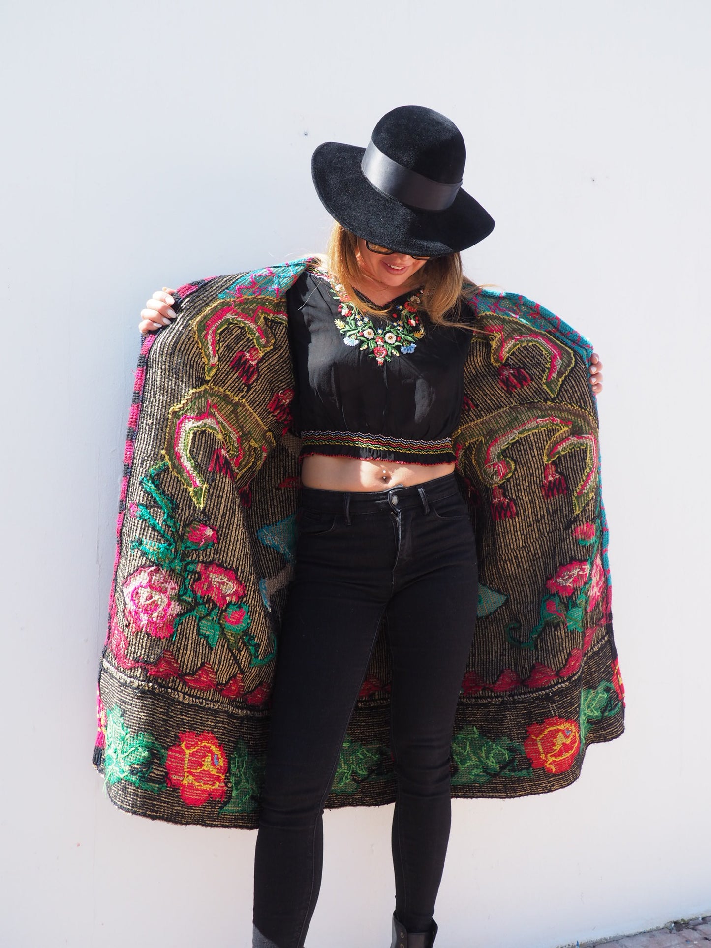 Vintage 1960’s Romanian tapestry jacket up-cycled by Vagabond Ibiza