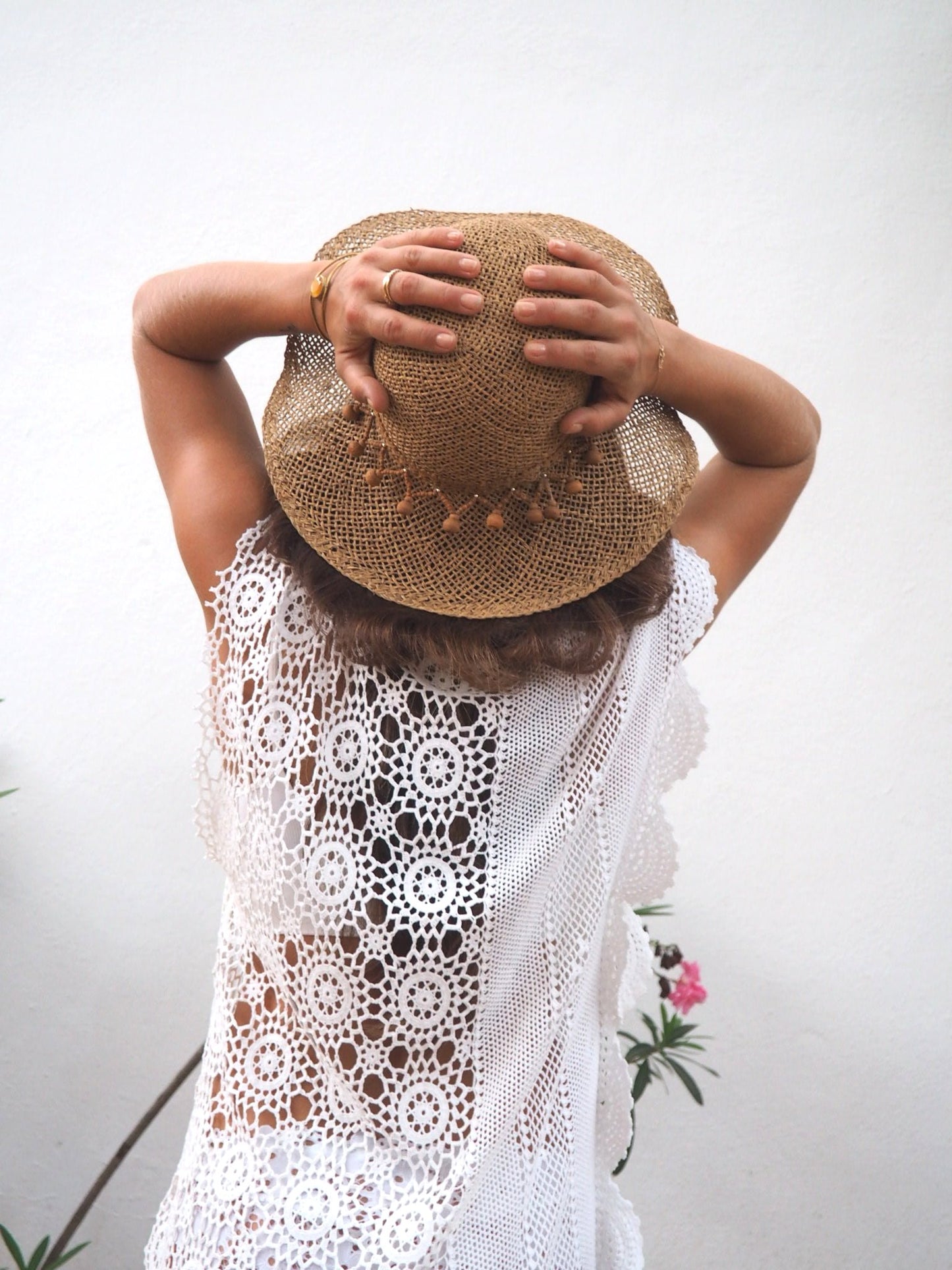 White 1960’s hand made crochet lace dress