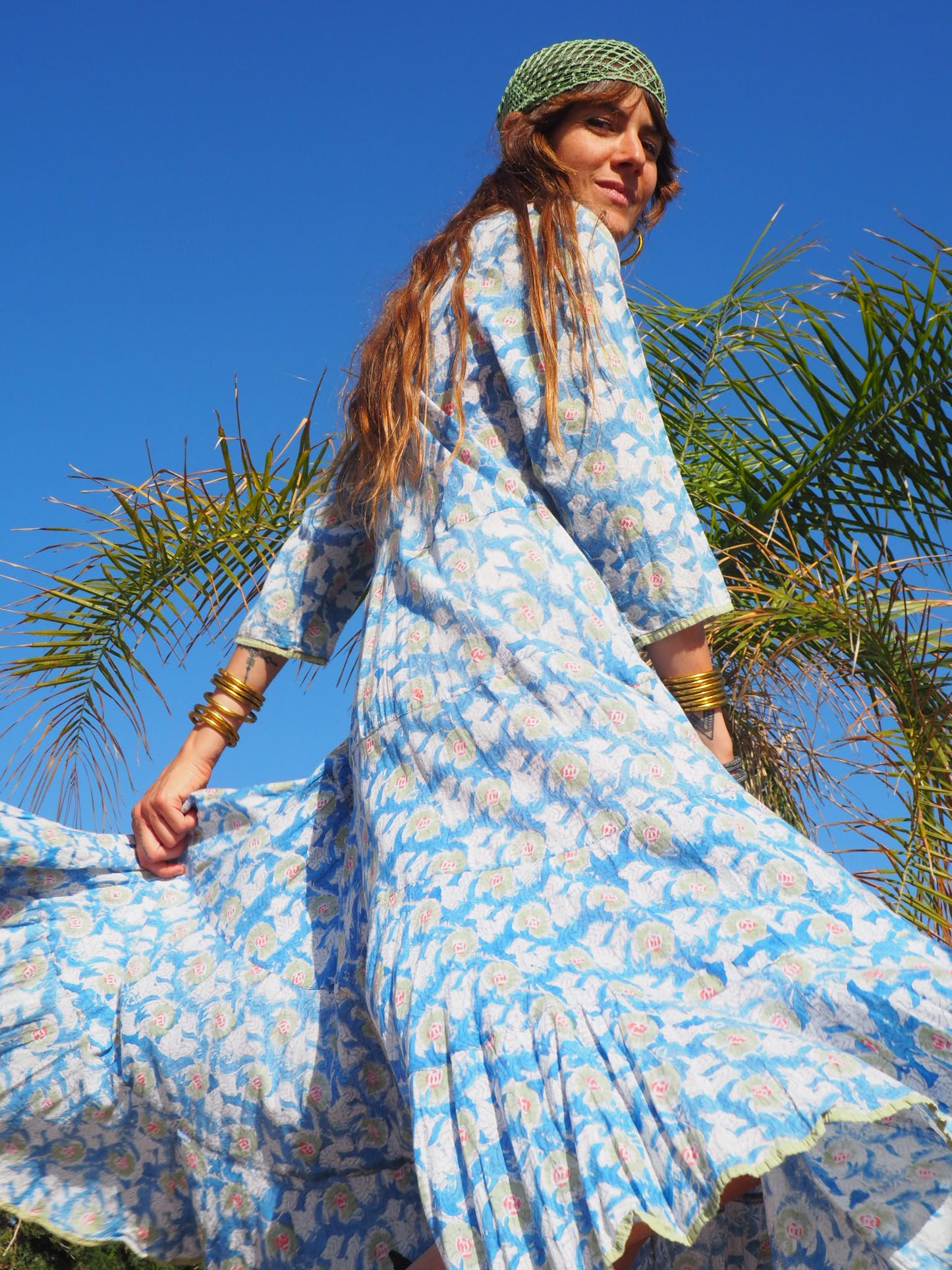 Cotton block printed indian dress