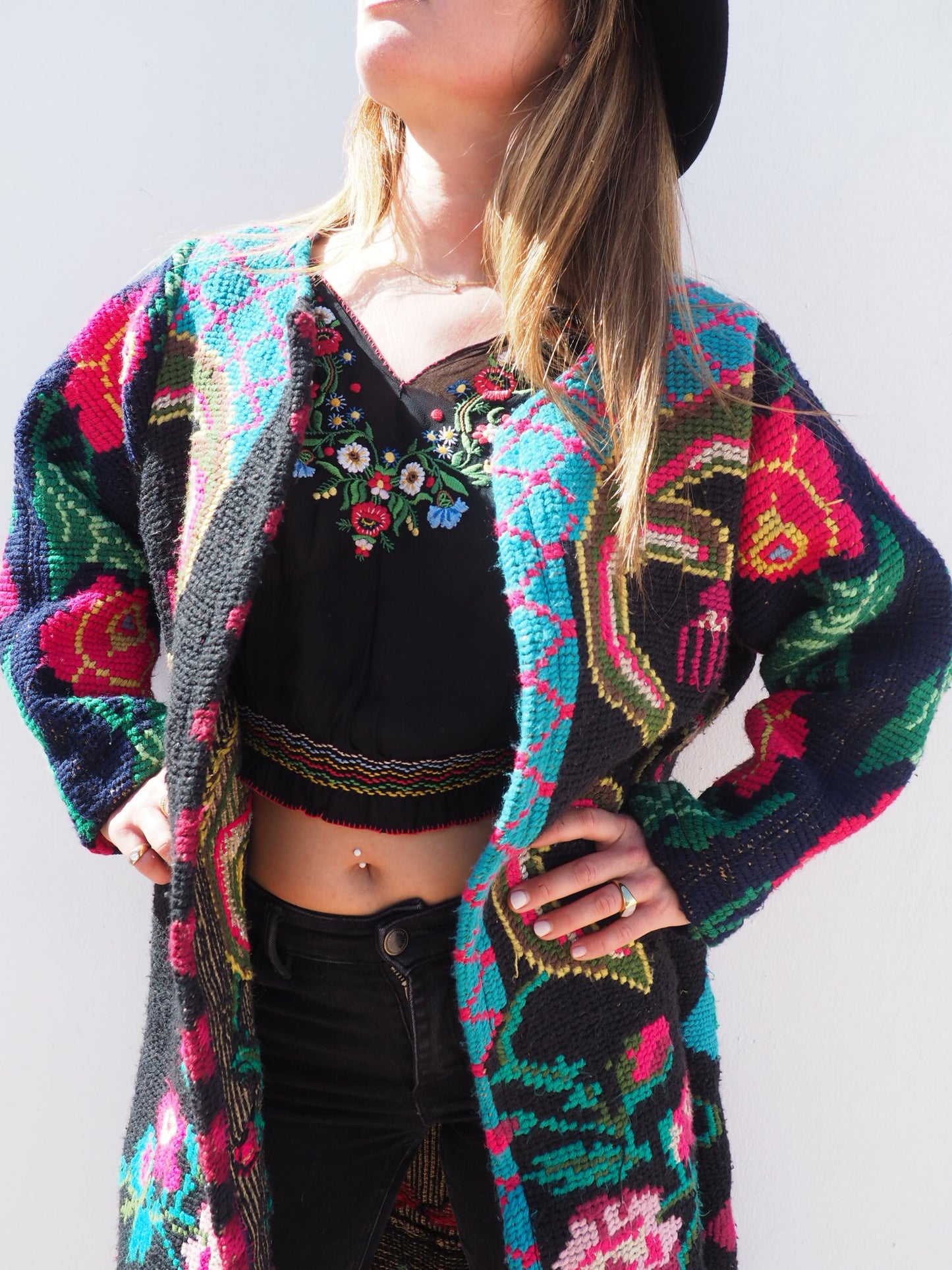 Vintage 1960’s Romanian tapestry jacket up-cycled by Vagabond Ibiza