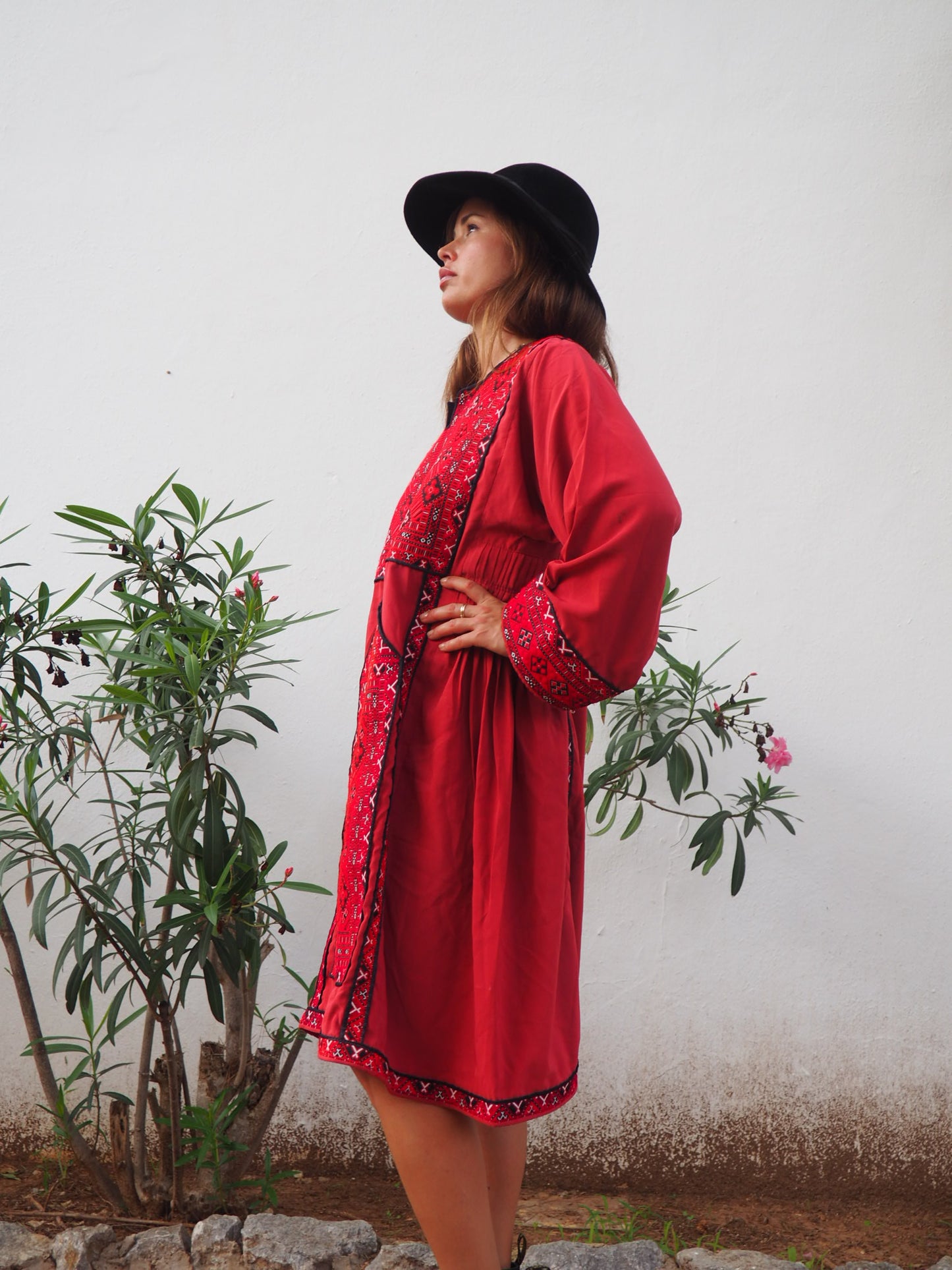 Vintage 1970’s Pakistán hand embroidered Kaftan dress